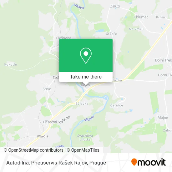 Карта Autodílna, Pneuservis Rašek Rájov