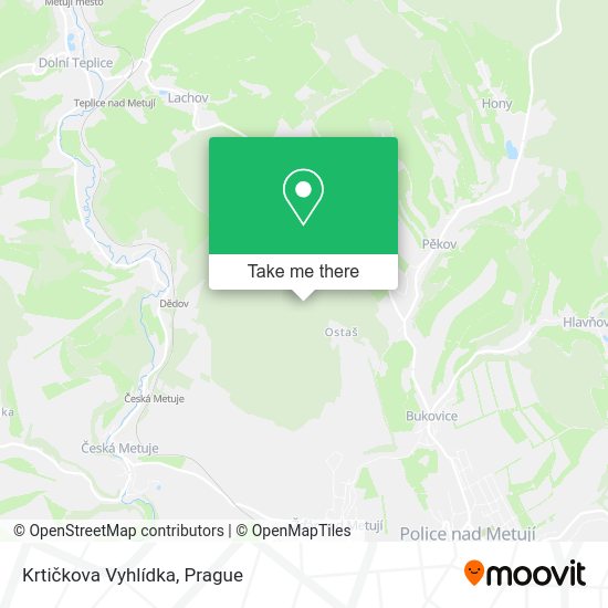 Krtičkova Vyhlídka map