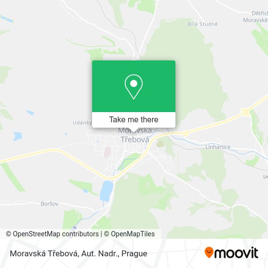 Карта Moravská Třebová, Aut. Nadr.