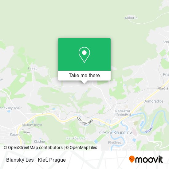 Blanský Les - Kleť map