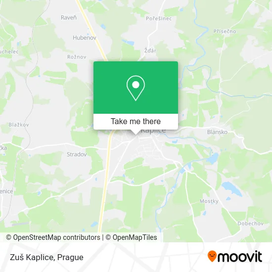 Карта Zuš Kaplice