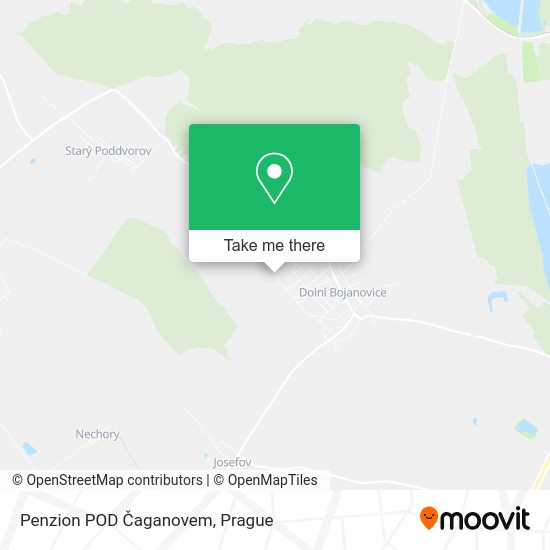Penzion POD Čaganovem map