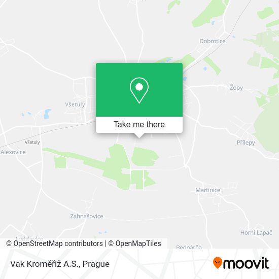 Vak Kroměříž A.S. map