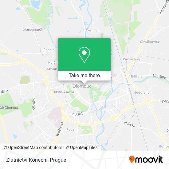 Zlatnictví Koneční map