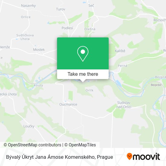 Bývalý Úkryt Jana Ámose Komenského map