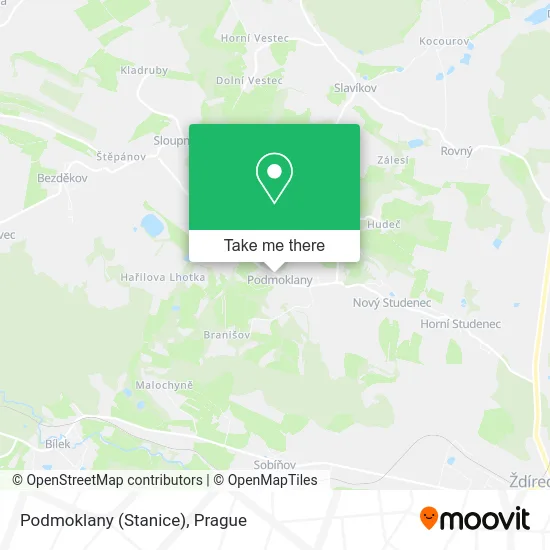 Карта Podmoklany (Stanice)