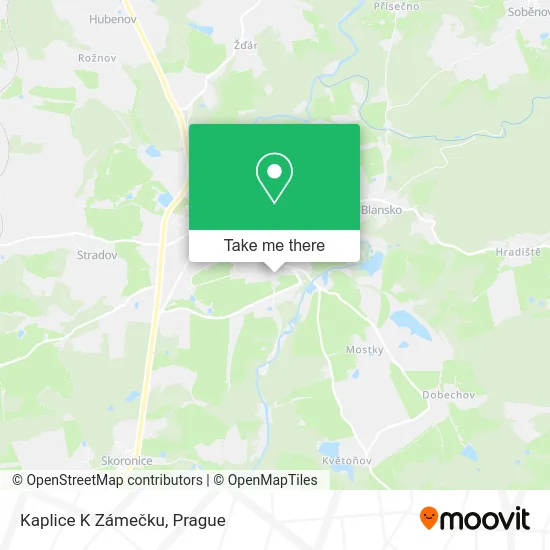 Карта Kaplice K Zámečku