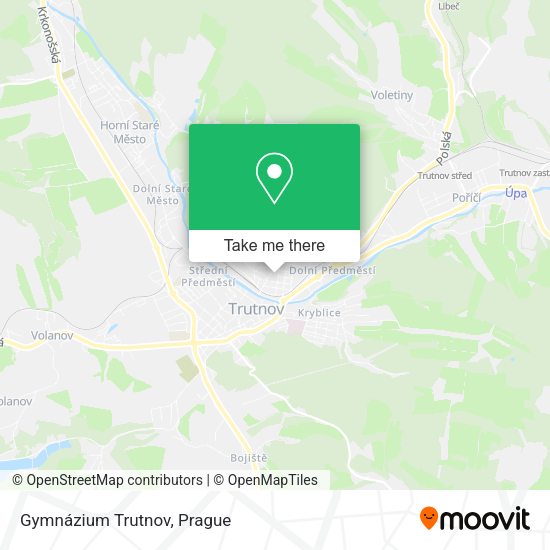 Карта Gymnázium Trutnov