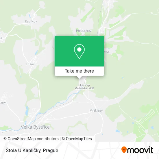 Карта Štola U Kapličky
