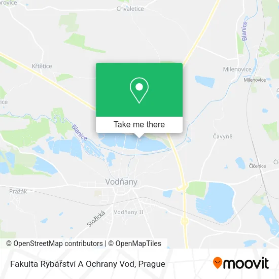 Fakulta Rybářství A Ochrany Vod map