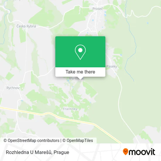Карта Rozhledna U Marešů