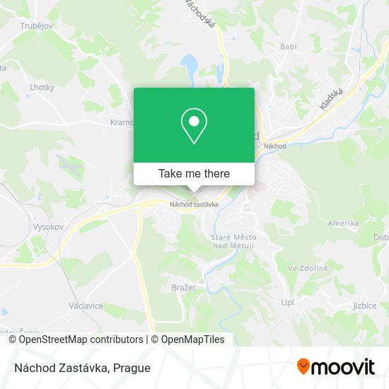 Náchod Zastávka map