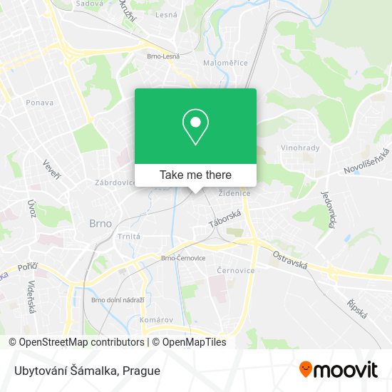 Ubytování Šámalka map