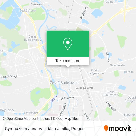 Gymnázium Jana Valeriána Jirsíka map