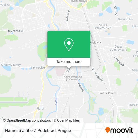 Náměstí Jiřího Z Poděbrad map