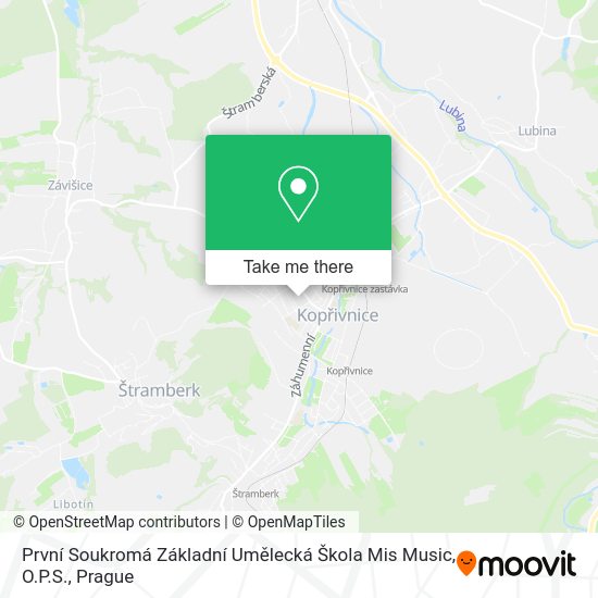 První Soukromá Základní Umělecká Škola Mis Music, O.P.S. map