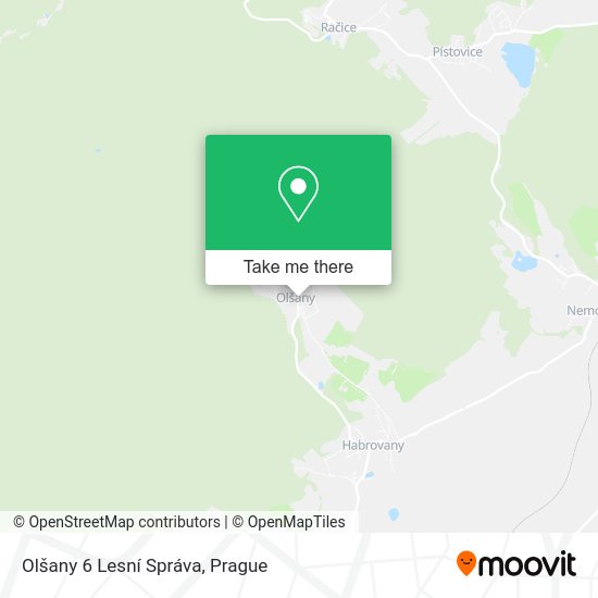 Olšany 6 Lesní Správa map