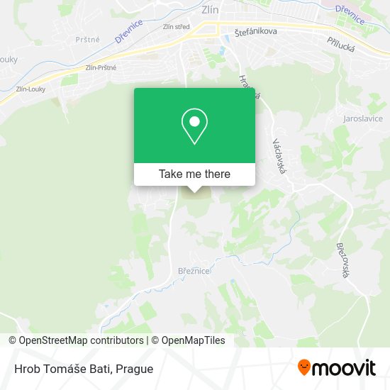 Hrob Tomáše Bati map