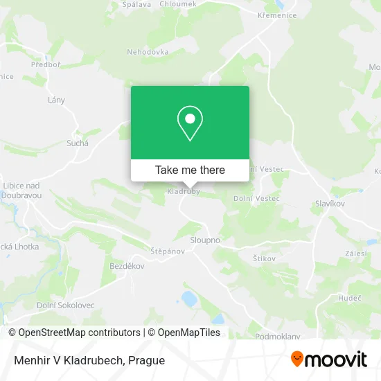 Карта Menhir V Kladrubech