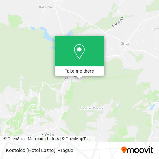 Kostelec (Hotel Lázně) map