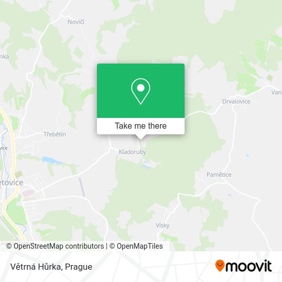 Větrná Hůrka map