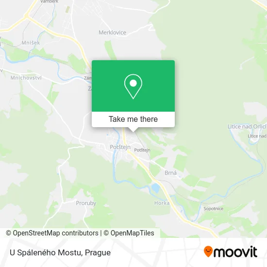 Карта U Spáleného Mostu