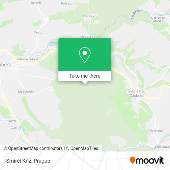 Smírčí Kříž map