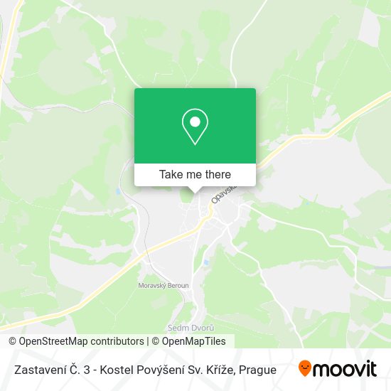 Zastavení Č. 3 - Kostel Povýšení Sv. Kříže map