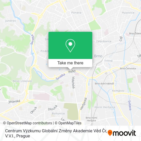 Centrum Výzkumu Globální Změny Akademie Věd Čr, V.V.I. map