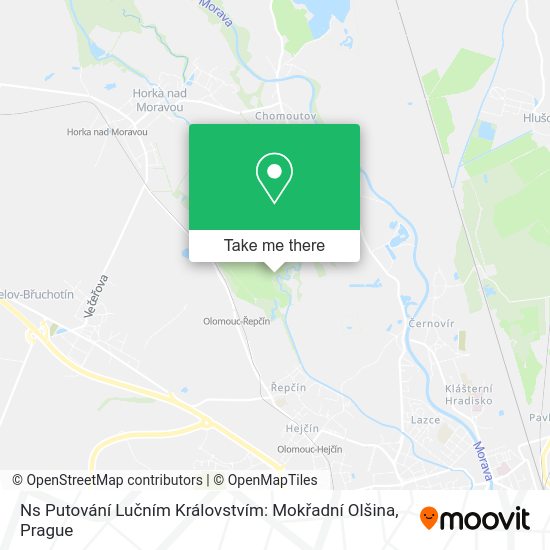 Ns Putování Lučním Královstvím: Mokřadní Olšina map