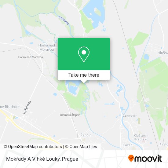 Mokřady A Vlhké Louky map