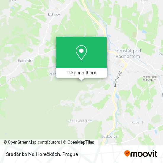 Studánka Na Horečkách map