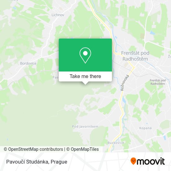 Pavoučí Studánka map