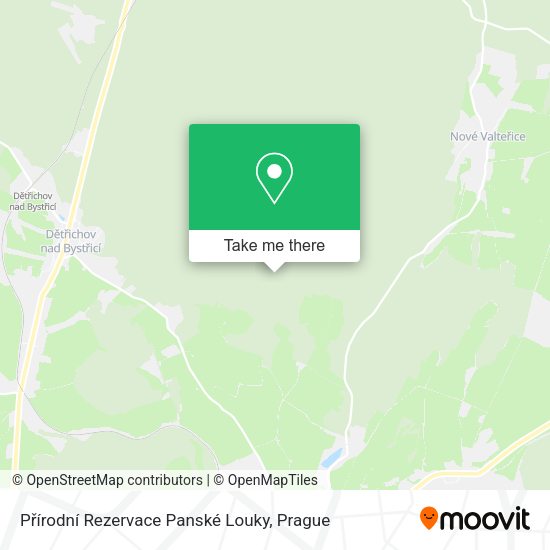 Přírodní Rezervace Panské Louky map