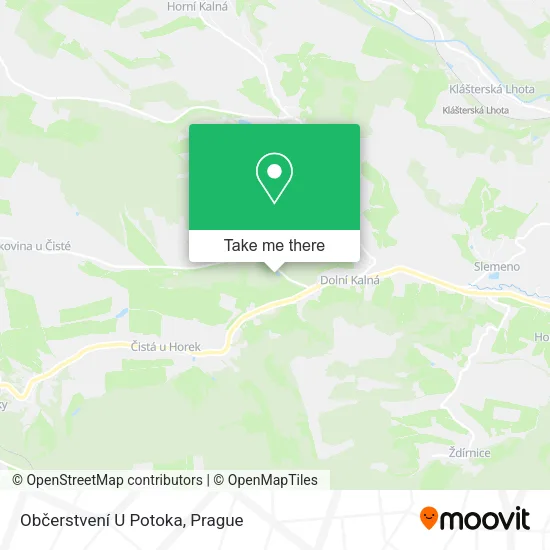 Карта Občerstvení U Potoka