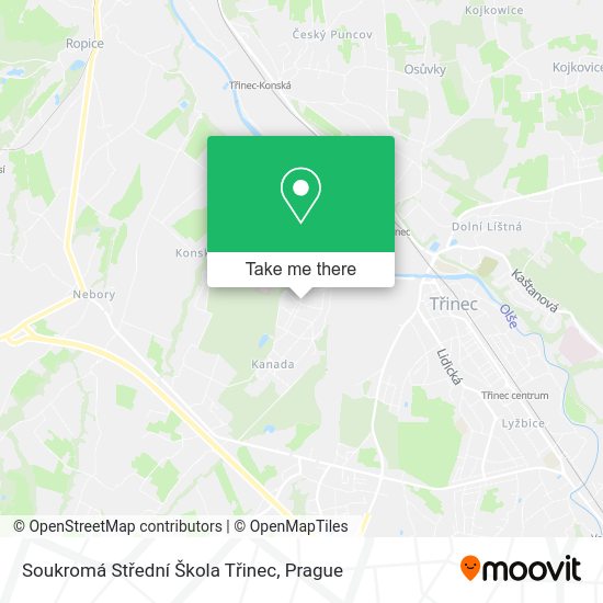 Soukromá Střední Škola Třinec map