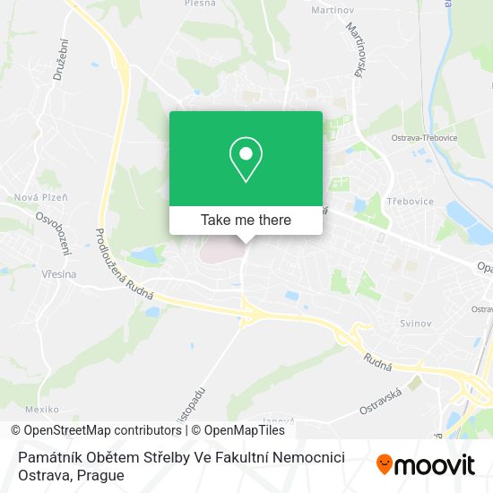 Památník Obětem Střelby Ve Fakultní Nemocnici Ostrava map