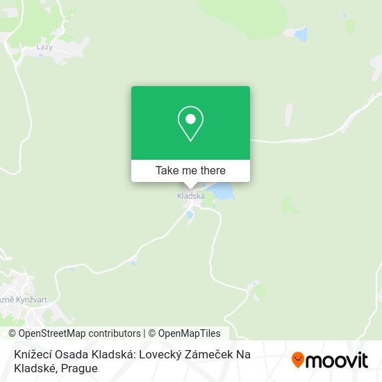 Knížecí Osada Kladská: Lovecký Zámeček Na Kladské map