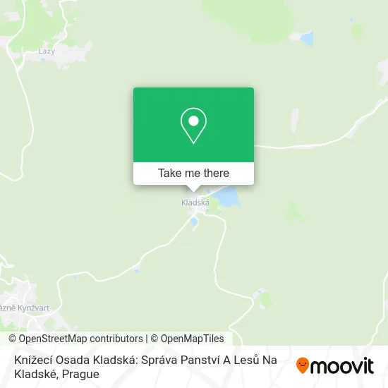 Карта Knížecí Osada Kladská: Správa Panství A Lesů Na Kladské