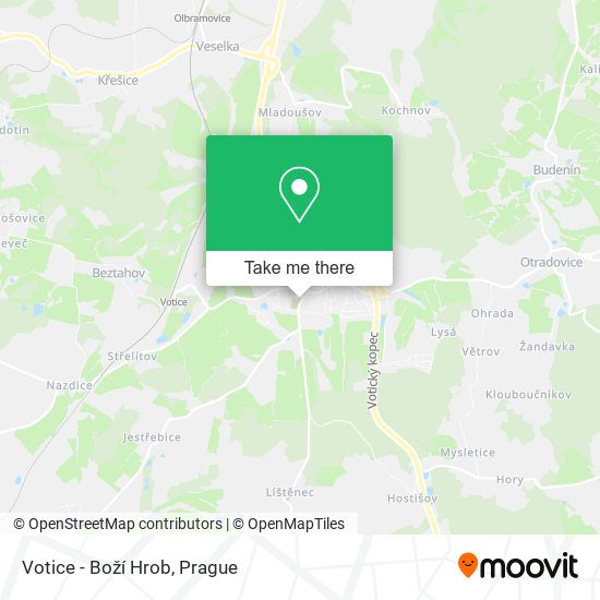 Votice - Boží Hrob map