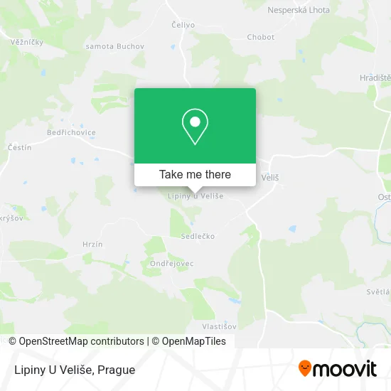 Lipiny U Veliše map