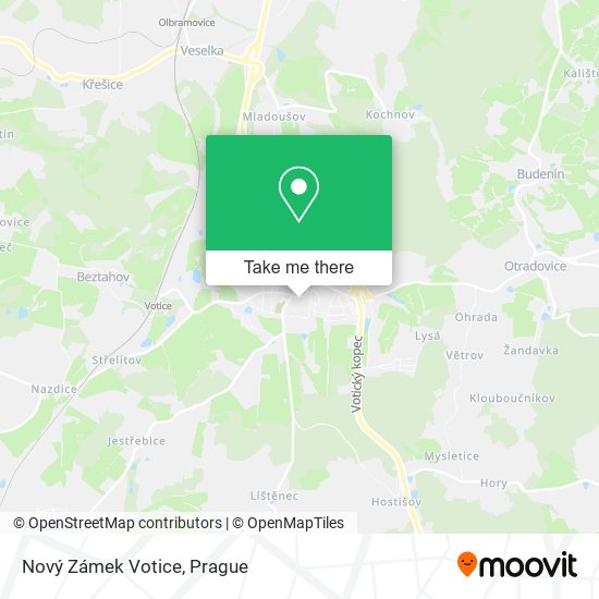 Nový Zámek Votice map