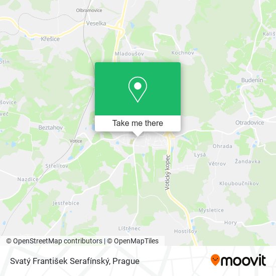 Svatý František Serafínský map