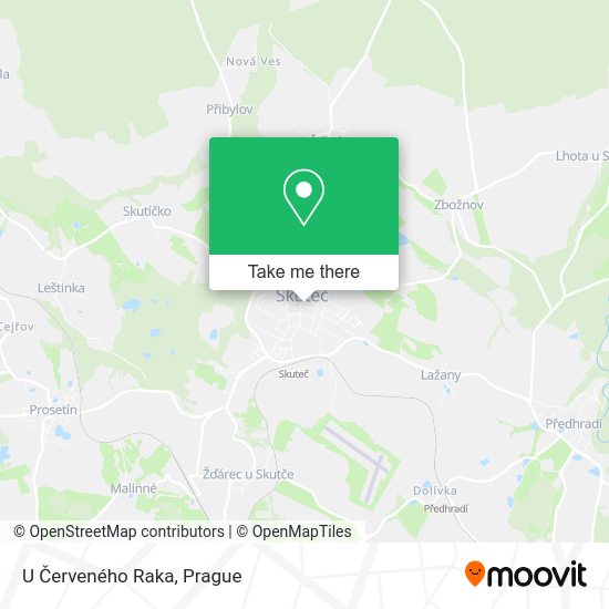 U Červeného Raka map