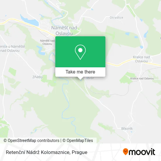 Карта Retenční Nádrž Kolomaznice