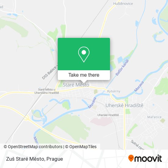 Zuš Staré Město map