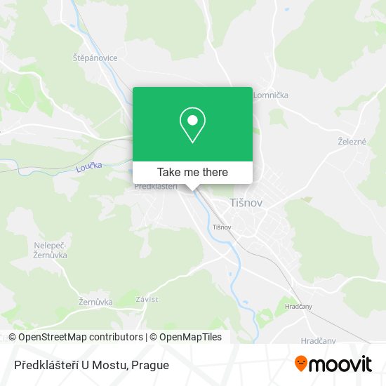Předklášteří U Mostu map