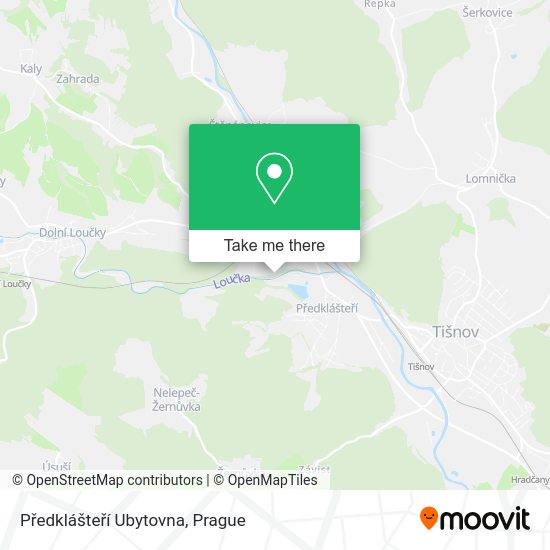 Předklášteří Ubytovna map