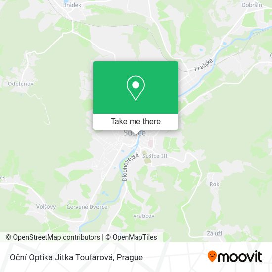 Oční Optika Jitka Toufarová map