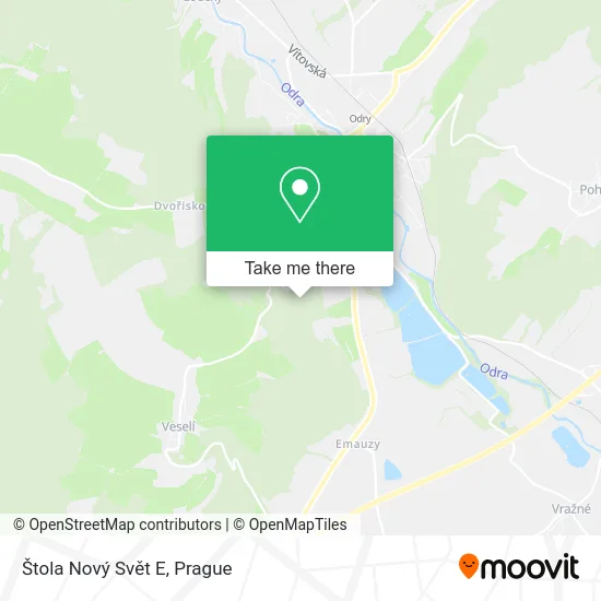 Карта Štola Nový Svět E